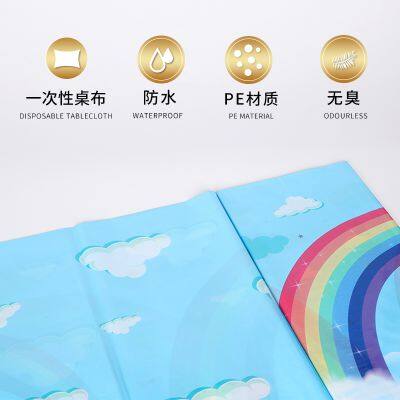 Hot Sell LDPE Plastic Table Cloth Easy Cut Easy Clean Any Size and Eco-friendly photo-5