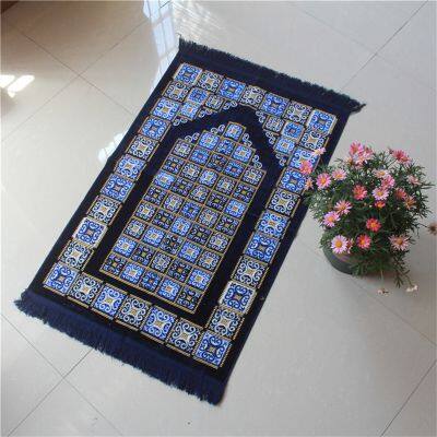 Wholesale Tassel Prayer Carpet Floor Mat Arab Pilgrimage Duffel Foot Mat Muslim Printing Pilgrimage Mat photo-4