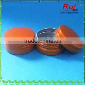 Colored empty aluminum jar container,aluminum jar container for skin care