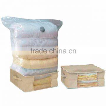 Plastic and Non Woven Vacuum Box Storing Bedding Compressed 75% More Space