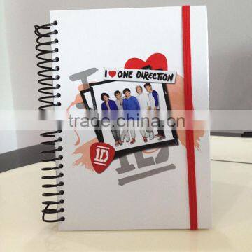 Plastic single wire spiral notebook, hardcover printing NSXQ-0007