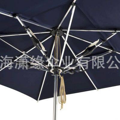Sun-shading outdoor umbrella balcony umbrella with fan 2 or 4 fans are optional.