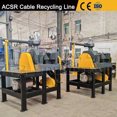 Hot Sale Aluminum Conductor Steel Reinforced Recycling Machine ACSR Cable Wire Crushing Separating Equipment