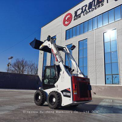Hot Sale Chinese 1.0t Mini/compact Skid Loader HZM SK1000 Forklift Loader photo-5