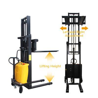 Manual Electric Stacker Truck Lifter Semi Automatic Pallet Hydraulic Forklift photo-2
