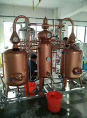PLC Control Copper Beer Small Home Brewing Systems , Mini Beer Brewery Equipment photo-2