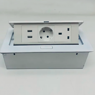 Waterproof EU Power Ground Socket Slow Pop-up Hidden Floor Socket with Low Price