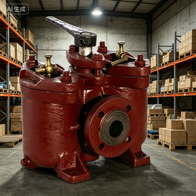 Duplex Switchable Oil Filter CB/T 425-94, Cast Iron Body, Stainless Steel Basket for Ship Fuel System