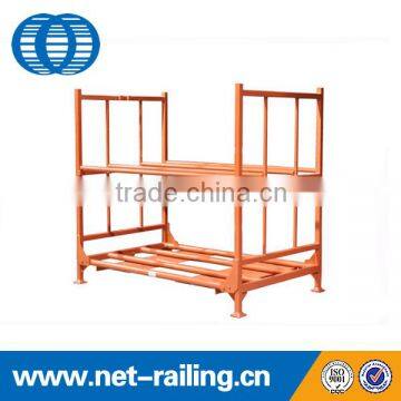 Stacking metal foldable warehouse tire rack storage system