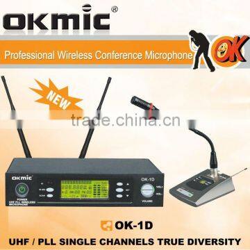 OK-1D UHF/ PLL desktop conference wireless microphone system