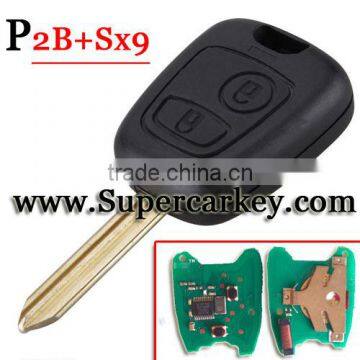 High Quality 2 Button Remote key For Peugeot with SX9 blade