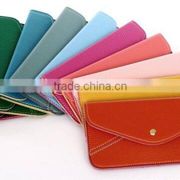 Slim women leather wallet,women wallet with button,women handbag leather