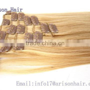 2015 Qingdao human hair extension clip in