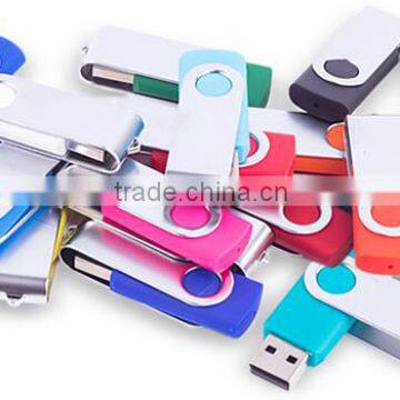 promotional gift swivel flash disk 8gb with logo imprinted