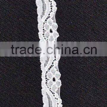 Top quality beautiful stretch lace stocks in white color