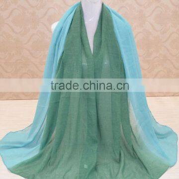 Wholesale Oversized Two-tone Viscose Muslim Arab Head Scarf Quality Choice
