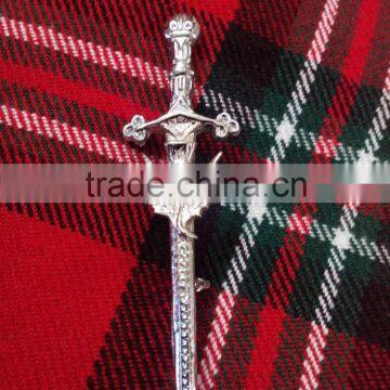 Scottish Design Kilt Pin In Chrome Finished Made Of Brass Material