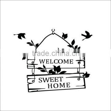 Welcome Sweet Home Decoration Wall Decals ZYVA-8253-NA Decorative Removable Vinyl Wall Stickers for Home