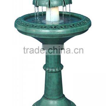 Two Tier Garden Stone Finish Decoration Spray Water Fountain