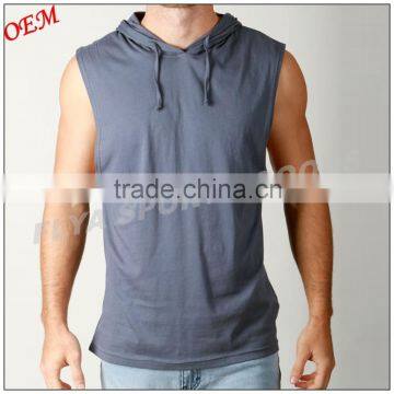 Highest Quality Men's Lightweight Deep Cut Sleeveless Muscle Stringer Hoodie Tee