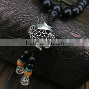 6mm Tibetan Buddhism 108 Black Sandalwood Prayer Bead Mala Necklace photo-4