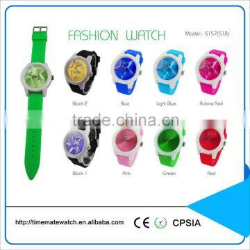 coloful dial and strap fashion watch silicone watch bracelet