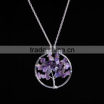 Jewelry Making Supplies Amethyst Moon Light Stone Red Jasper Green Aventurine Natural Stone Colours Necklace SMJ0173 photo-3