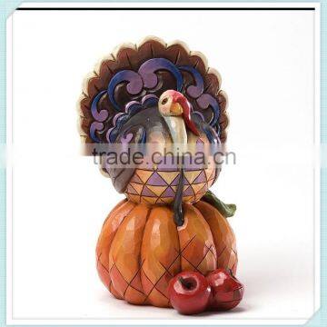 colorful decorative resin turkey animal figurine