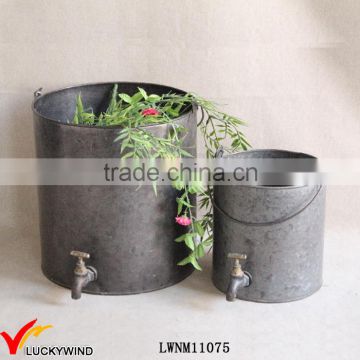 Handmade Bucket Style Metal Vintage Faucet Planter                        
                                                Quality Choice