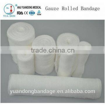 YD30662 cotton gauze rolled bleached bandage with CE&FDA&ISO