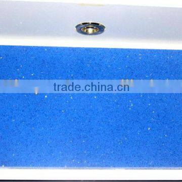 wholesale cheap engineered blue sparkle quartz stone countertop