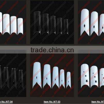 2014 New 500pcs Clear half artificial nail tip Ultra-thin Transparent ,500 pcs White/Nature V Nail Tips+10 different Sizes,                        
                                                Quality Choice