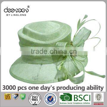 High Quality Lady Sinamay Hat Wedding Wholesale Women Church Hat