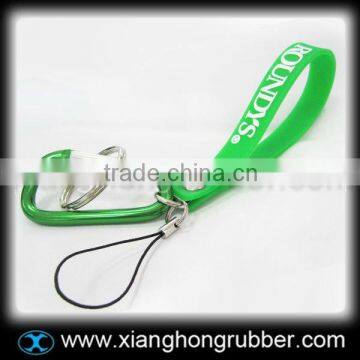 Customed silicone keychain with rings