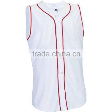 Customized Best Baseball Two Button Double Play & Without Sleeve Baseball Jersey photo-5