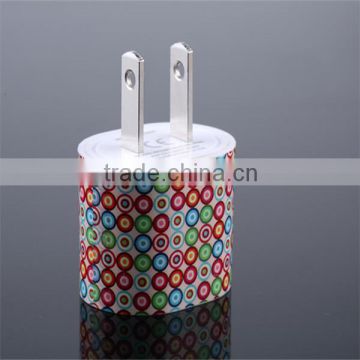 high speed 5v 1a leopard zebra dots printed power adapter super fast mobile phone charger for android cellphone iphone samsung