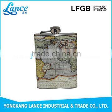 Factory wholesale 5oz christmas stainless steel hip flask