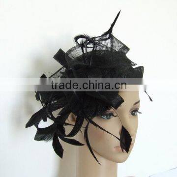 Black church fascinator wholesale,Kentucky Derby Races fascinator,sinamay fascinator hat on comb