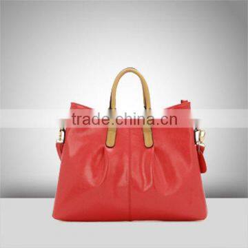 S025 Smooth PU Leather Shoulder Tote Handbags for Ladies,Simple Women bag