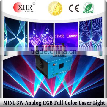 XHR Analog Modulation Mini 3W RGB Advertising Laser Light Projector