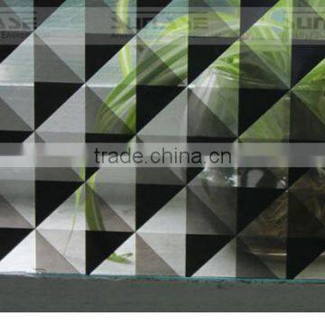 Decorative Gradation Black Prism Self Adhesive Glass PET Film photo-4