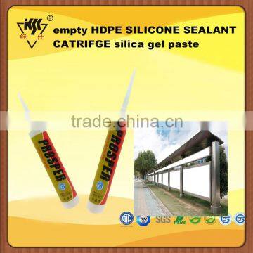 empty HDPE SILICONE SEALANT CARTRIDGE silica gel paste