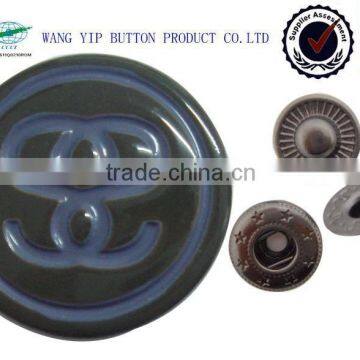 15mm washable eco-friendly metal brass 4 part press snap button