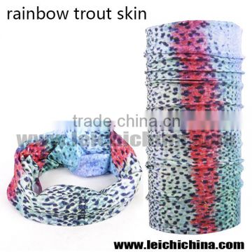 Rainbow trout skin custom bandana scarf