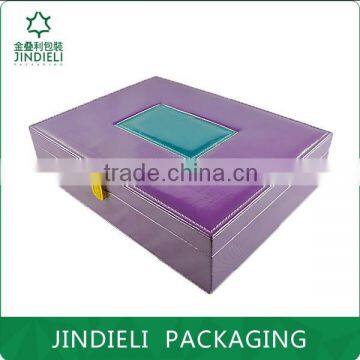 Beauty Purple PU Cosmetic Box With Lock photo-2