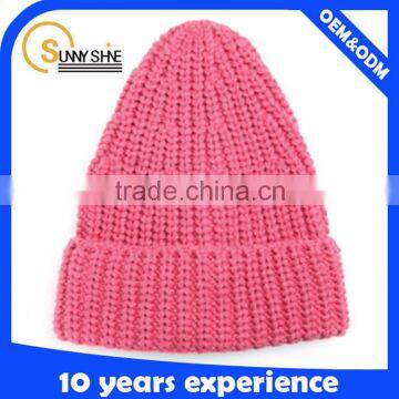 Fashion women Custom beanie Knitted Hat/Cap with your own logo