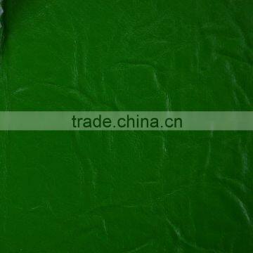 pvc green color rexine leather fabric for bag handbag decoration