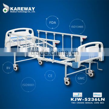 Made in china ce&iso approved new abs headboard hand operated hospital bed