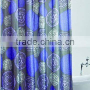 Letter Printed Fresh Style Polyester Mildew Resistant Shower Curtain photo-2