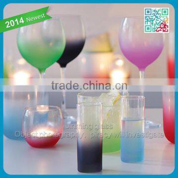 Mouth blown glass italian wine glasses non alcoholic wine crystal wine glass colored wine glasses wholesale